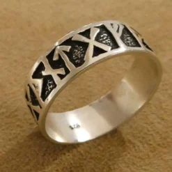 Runen Ring Schmuck Silber Bandring 925 Silber