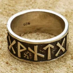 Runen Ring Schmuck Silber Bandring 925 Silber
