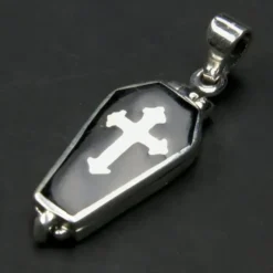 Sarg Medaillon Gothik 925 Silberschmuck Anhänger Vampir Schmuck