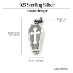 Sarg Medaillon Schmuck Anhänger aus Silber 925