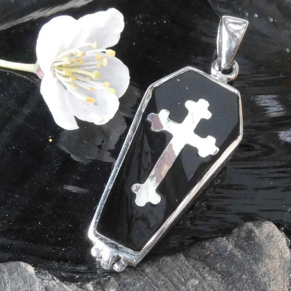 Sarg Medaillon Schmuck Anhänger aus Silber 925