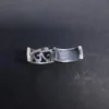 Scharnier Creole Welle 925 Silber Klappverschluß (1 Stück) edeler Ohrring