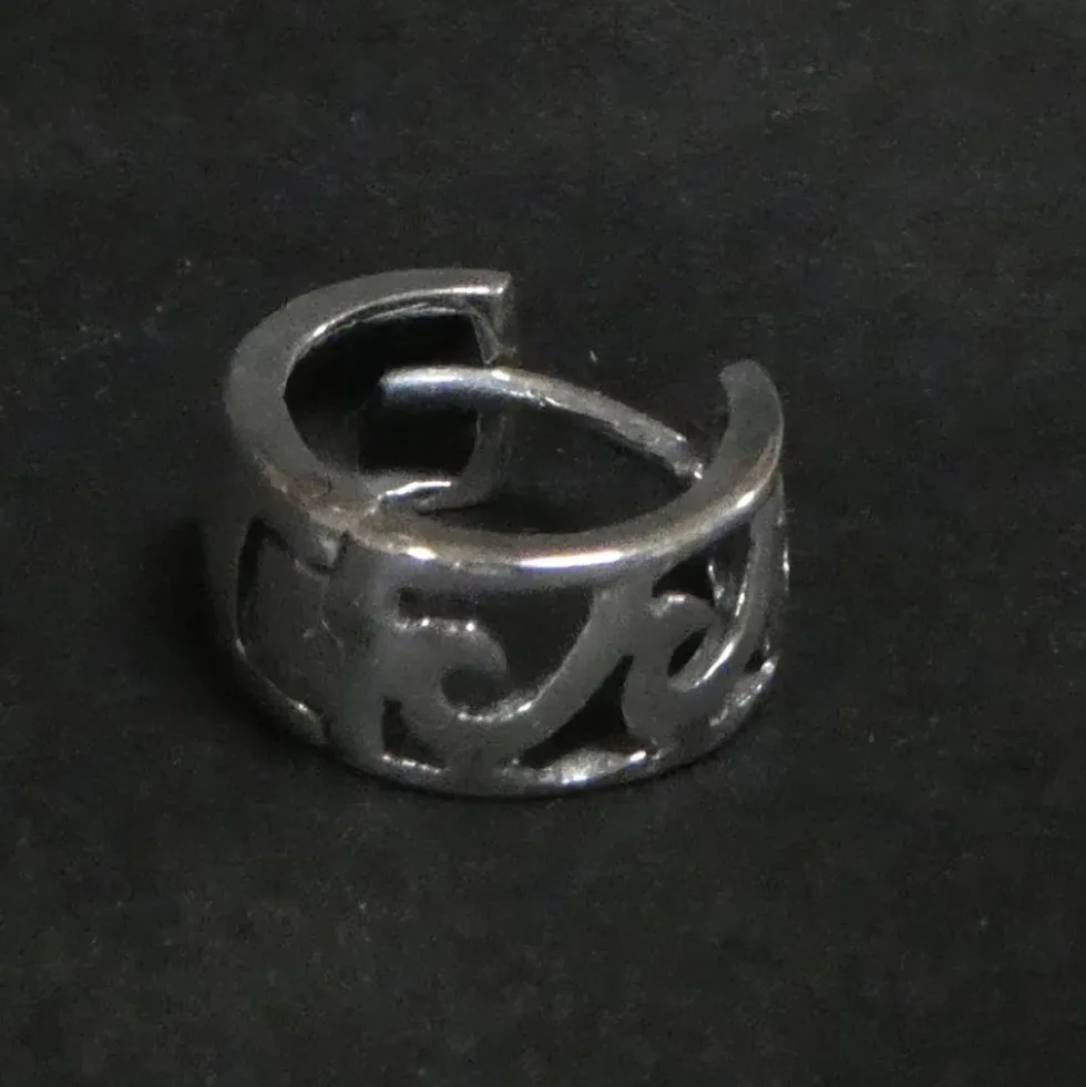 Scharnier Creole Welle 925 Silber Klappverschluß (1 Stück) edeler Ohrring