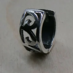 Scharnier Creole Welle 925 Silber Klappverschluß (1 Stück) edeler Ohrring
