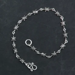 Schildkröten Armband Sterlingsilber Länge: 18,5cm
