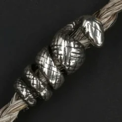 Schlange Bartperle 925 Silber Bartschmuck