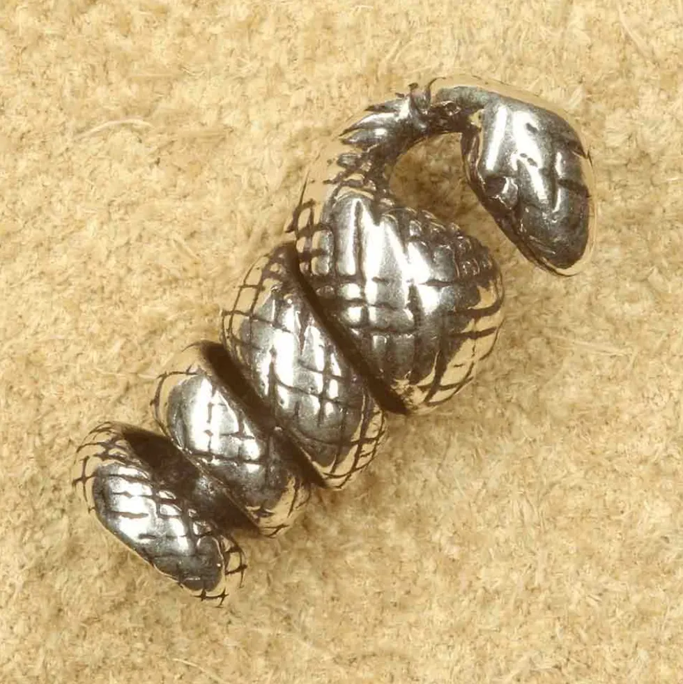 Schlange Bartperle 925 Silber Bartschmuck