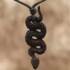 Schlange Hornschmuck Anhänger Kette