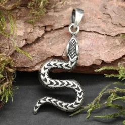Schlange Kettenanhänger 925 Silber Schmuck