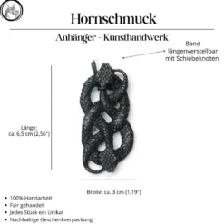 Schlangen Hornschmuck Anhänger Kette