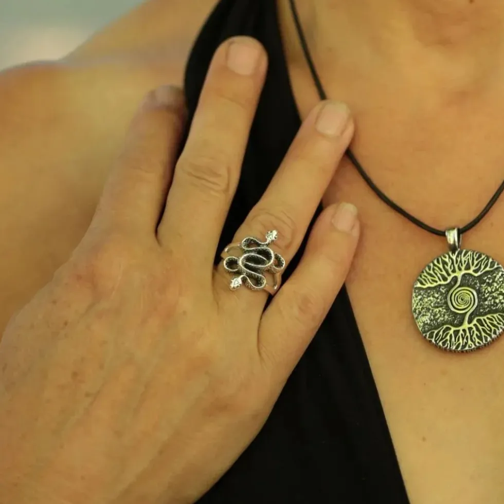 Schlangen Ring 925er Silberschmuck
