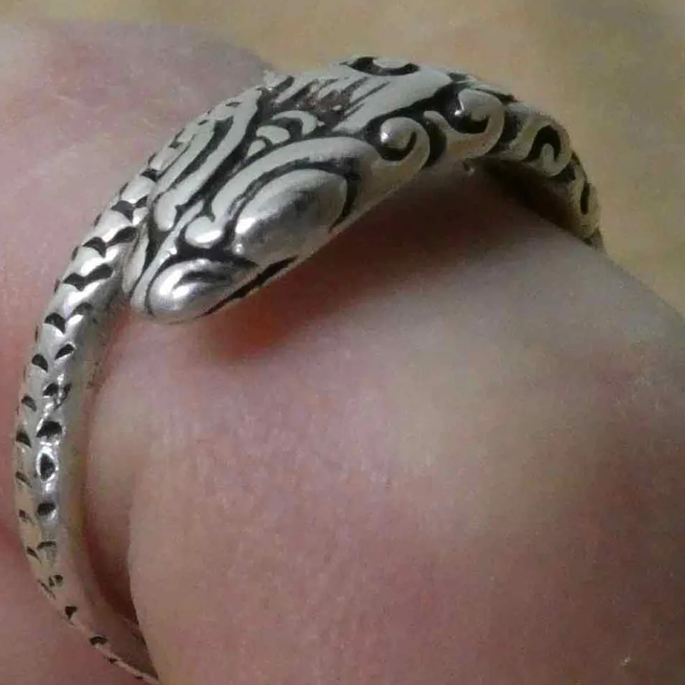 Schlangen Ring 925 Silber größenverstellbar