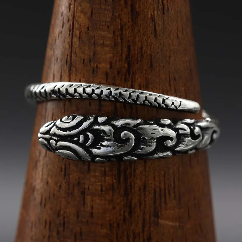 Schlangen Ring 925 Silber größenverstellbar