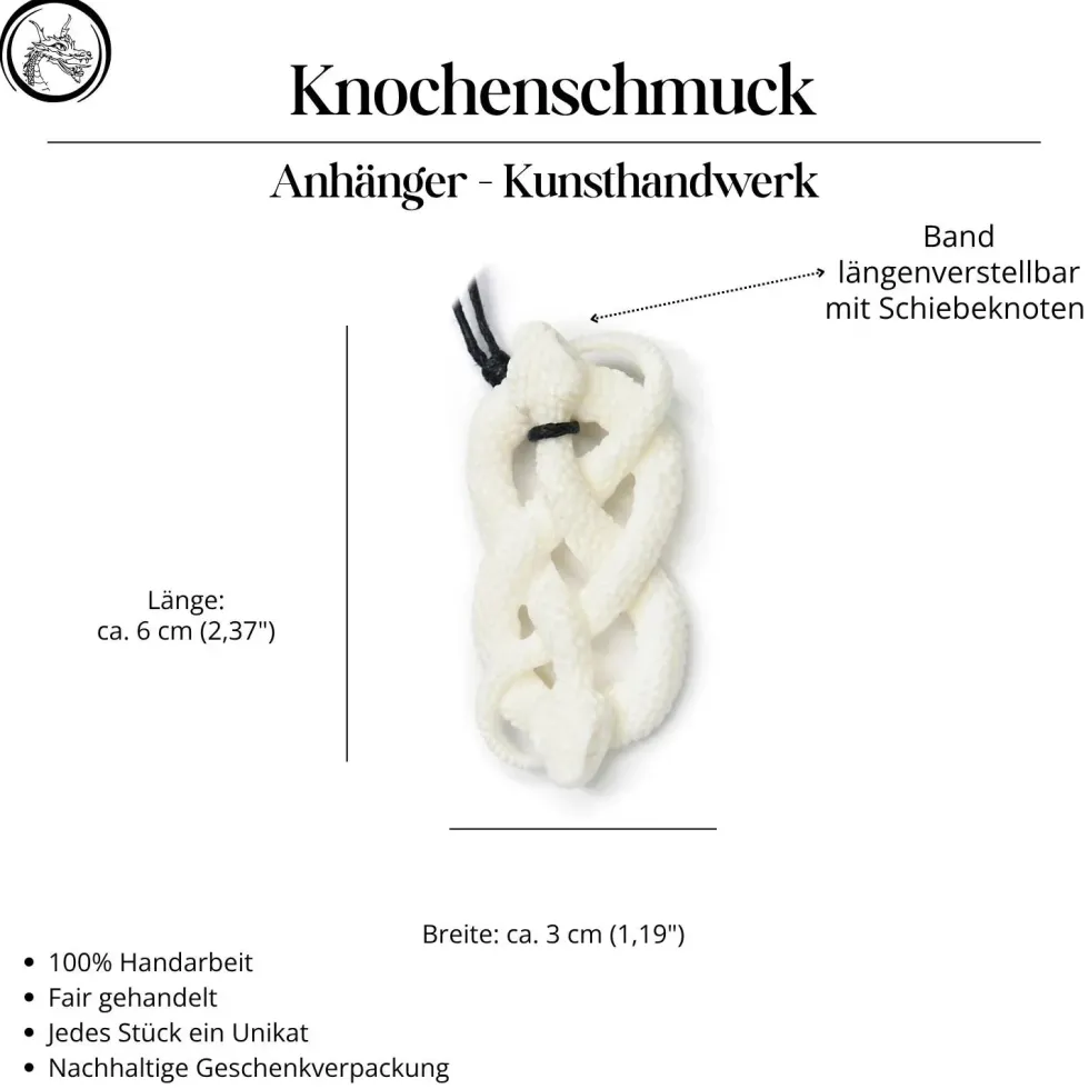 Schlangen Schmuck aus Knochen Kette