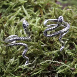 Schlange Ohrklemme 925er Silber Ohrschmuck