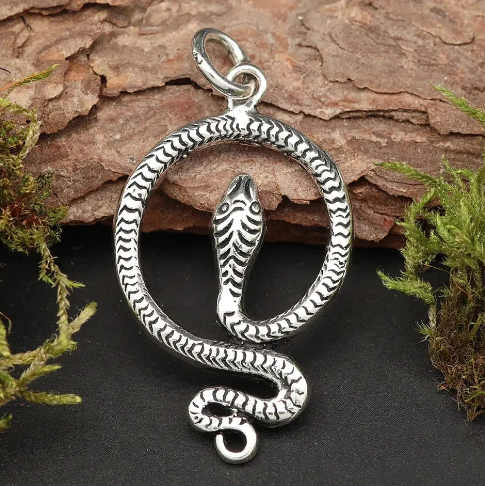 Schlange Schmuck Anhänger 925 Silber Kettenanhänger