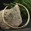 Schlichter Halsreif Collier Design Messing runde Halskette