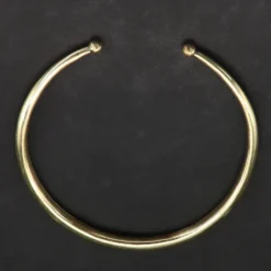 Schlichter Halsreif Collier Design Messing runde Halskette