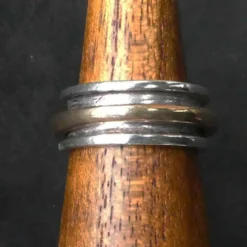 Schlichter Spinning Ring 925 Silber Bronze drehbarer Innen Ring