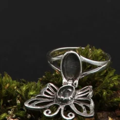 Schmetterling Silbering mit Fach Giftring Schmuck 925 Silber Damen