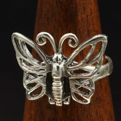 Schmetterling Silbering mit Fach Giftring Schmuck 925 Silber Damen