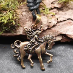 Schmuck Bronze Elfe Einhorn Anhänger