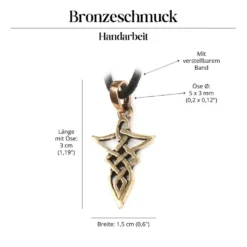 Schmuck Bronze keltischer Anhänger Dreieck