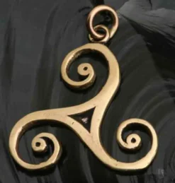 Schmuck Bronze Triskel groß Anhänger