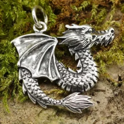 Schmuck Fuchor Drache Kettenanhänger 925 Silber