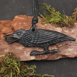 Schmuck Rabe Hornschmuck Kettenanhänger