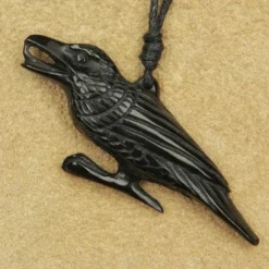 Schmuck Rabe Hornschmuck Kettenanhänger