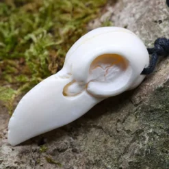 Schmuck Rabe Schädel Knochen Kette