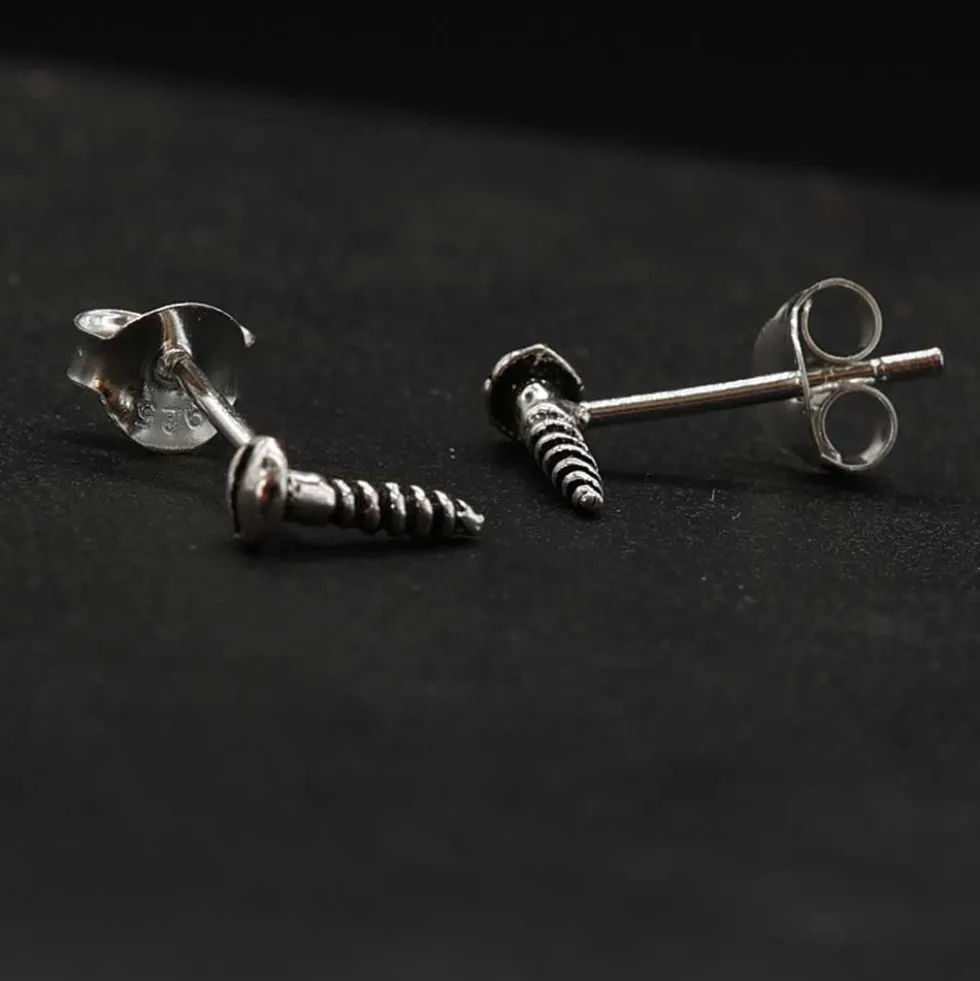 Schraube Ohrstecker 925 Silber Ohrschmuck