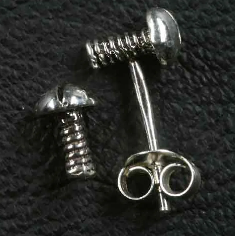 Schraube Ohrstecker 925 Silber Ohrschmuck Handwerker