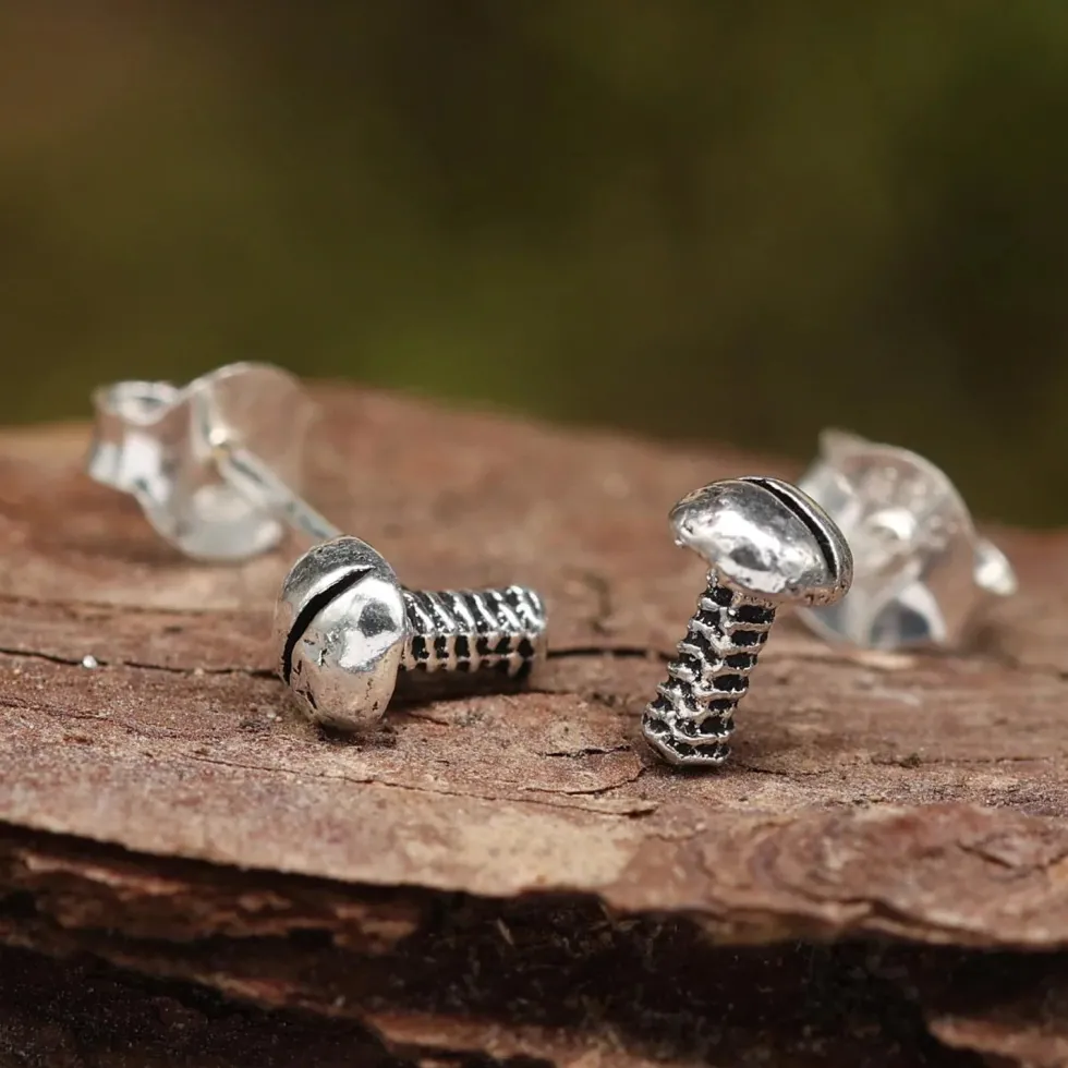 Schraube Ohrstecker 925 Silber Ohrschmuck Handwerker