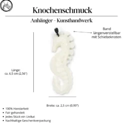 Seepferdchen Schmuck aus Knochen Kette