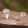 Säge Ohrstecker Handwerker 925 Silber Ohrschmuck