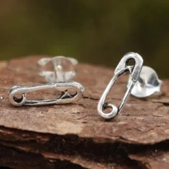 Sicherheitsnadel Ohrstecker 925 Silber Ohrschmuck
