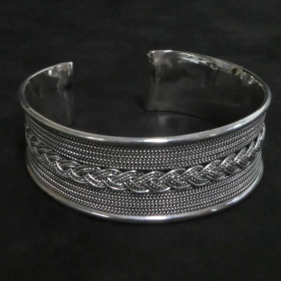 Silber Armreif 22mm Stärke Herren Damen Wikingerschmuck