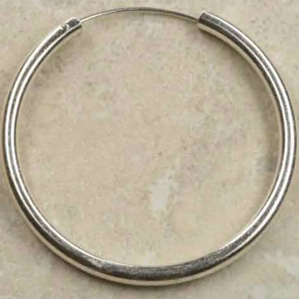 Silber Creole glatt 40 mm 3mm 925 Silber