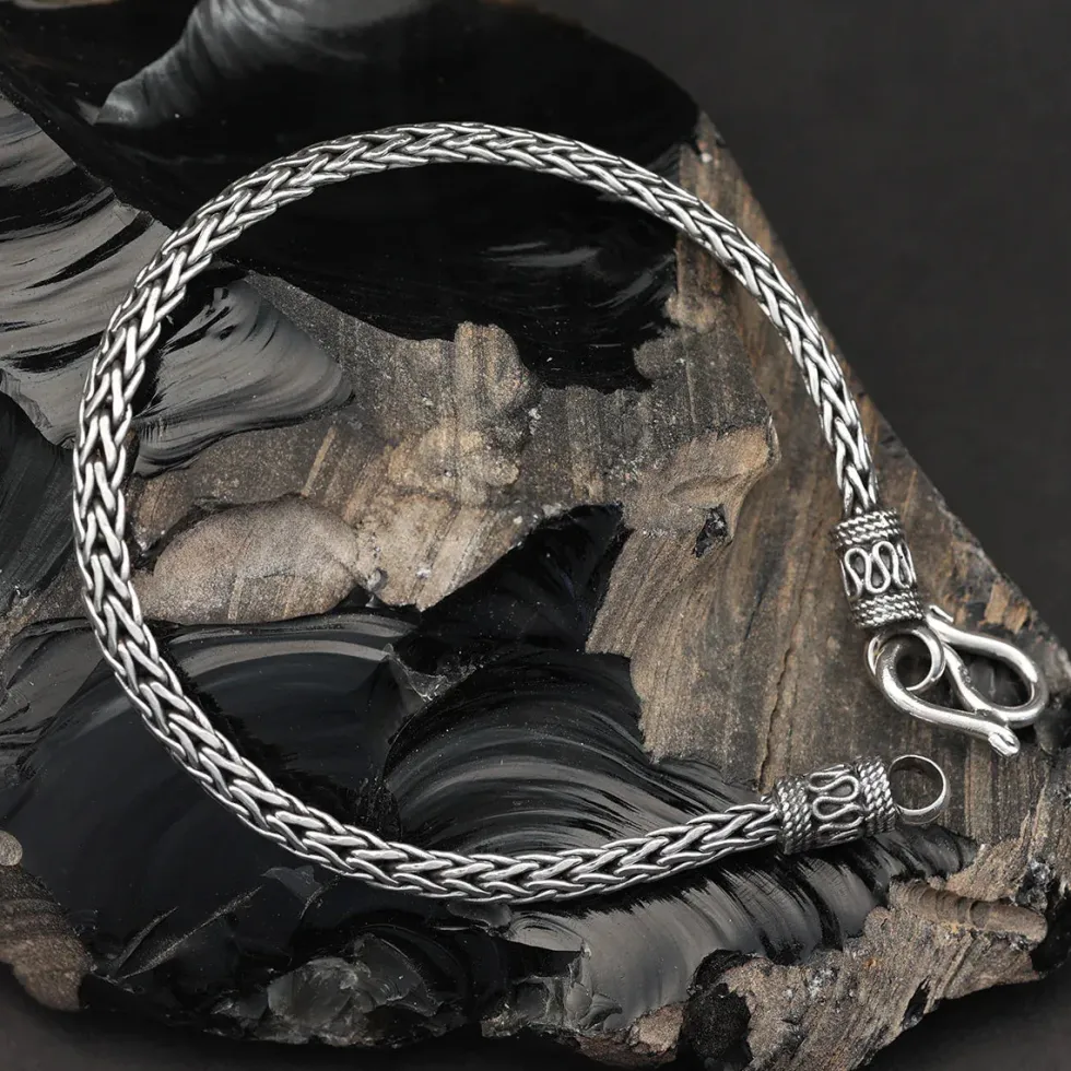 Silber Herren Armband 5 x 3 mm Armschmuck Sterlingsilber Armschmuck massiv