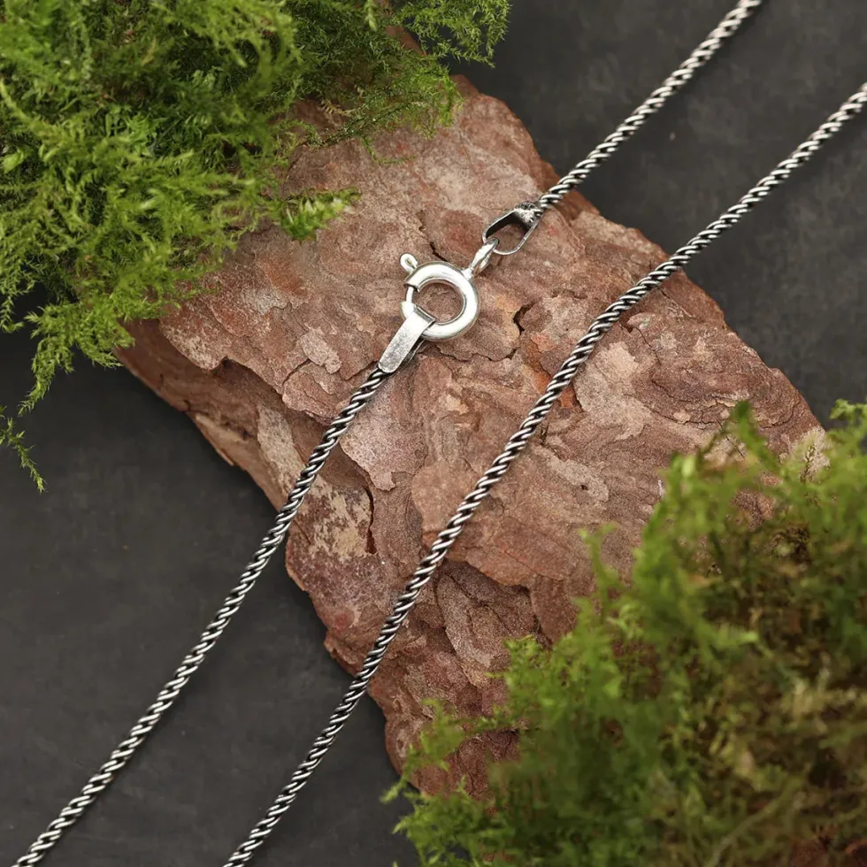 Silberkette gedreht 1,3 mm Halskette 925 Silber