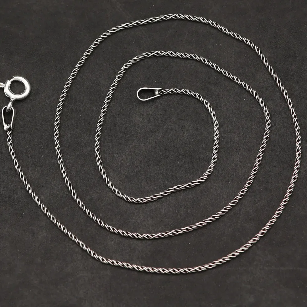 Silberkette gedreht 1,3 mm Halskette 925 Silber