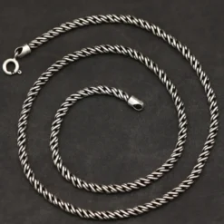 Silberkette gedreht 3 mm Halskette 925 Silber