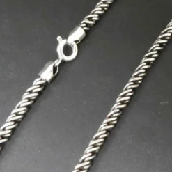 Silberkette gedreht 3 mm Halskette 925 Silber