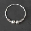Silberschmuck 26mm 1,5mm Creole mit Kugel und Verzierung 925 Silber