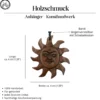 Sonne gemasert 2-farbig Schmuck Holz Matahari Kettenanhänger