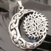 Sonne Mond keltischer Schmuck Anhänger aus Silber 925