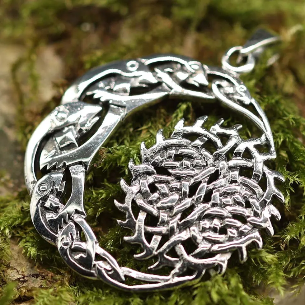 Sonne Mond keltischer Schmuck Anhänger aus Silber 925