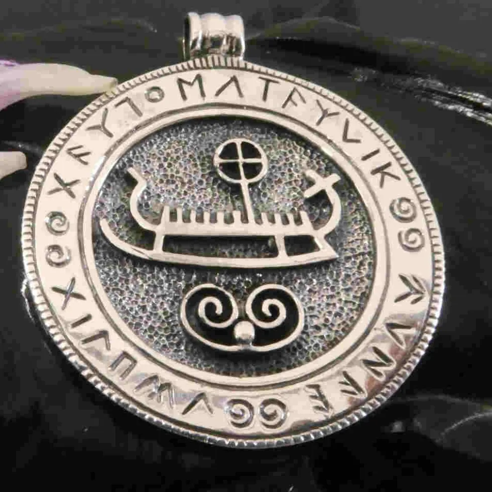 Sonnenschiff 925 Silber Wikinger Schmuck Anhänger